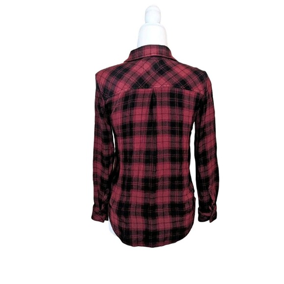 Rails Hunter Crimson Pitch Plaid Button Down Long Sleeve Top Size XS - Picture 2 of 11
